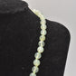 Vintage Sterling Silver and Green Serpentine Heart Pendant Necklace – 48cm