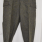 Swedish Army WWII Olive Grey Wool Field Trousers with Leather Straps Dated 1941