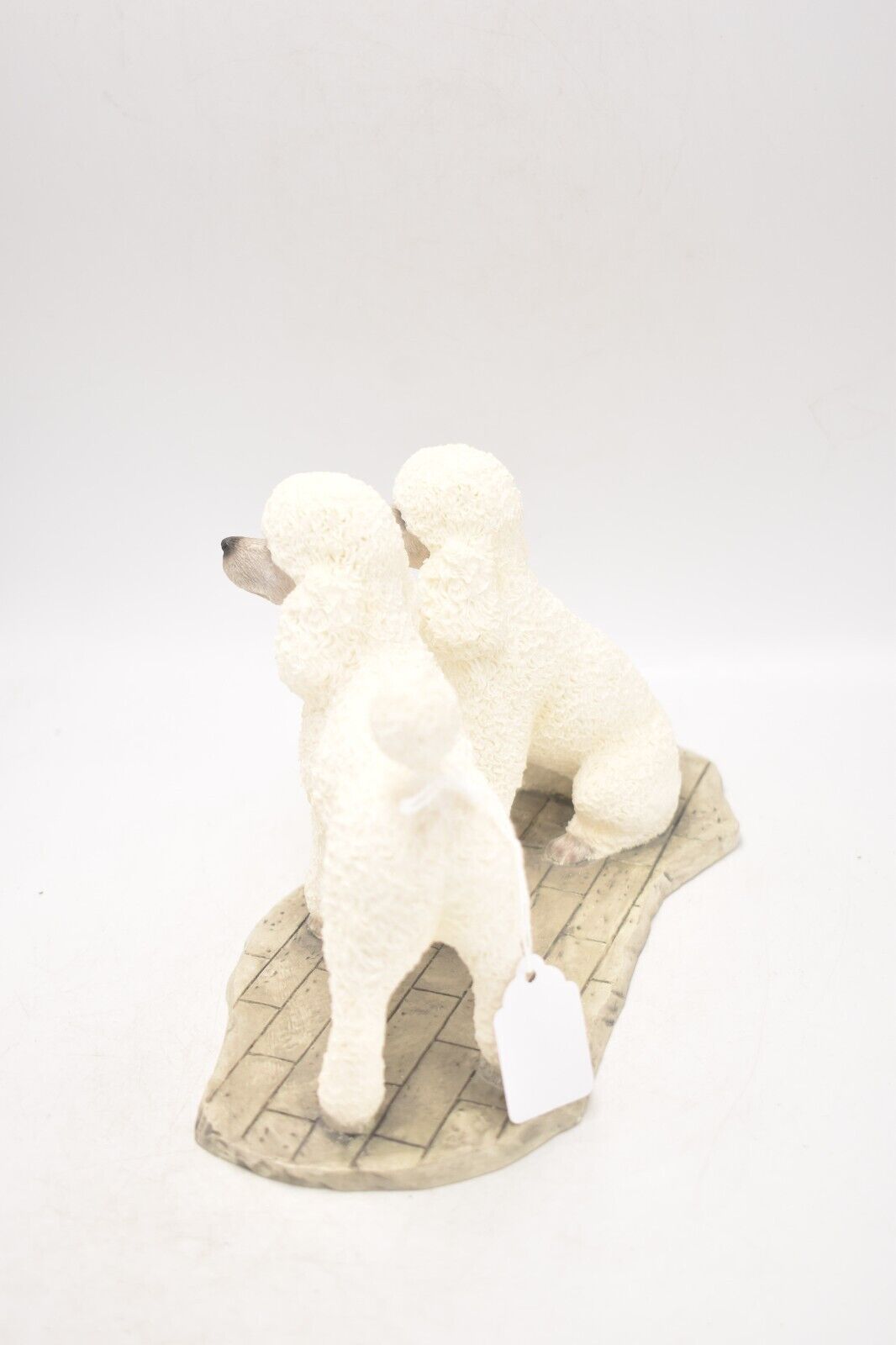 Vintage The Leonardo Collection Poodle Dog Duo Figurine – White, Elegant