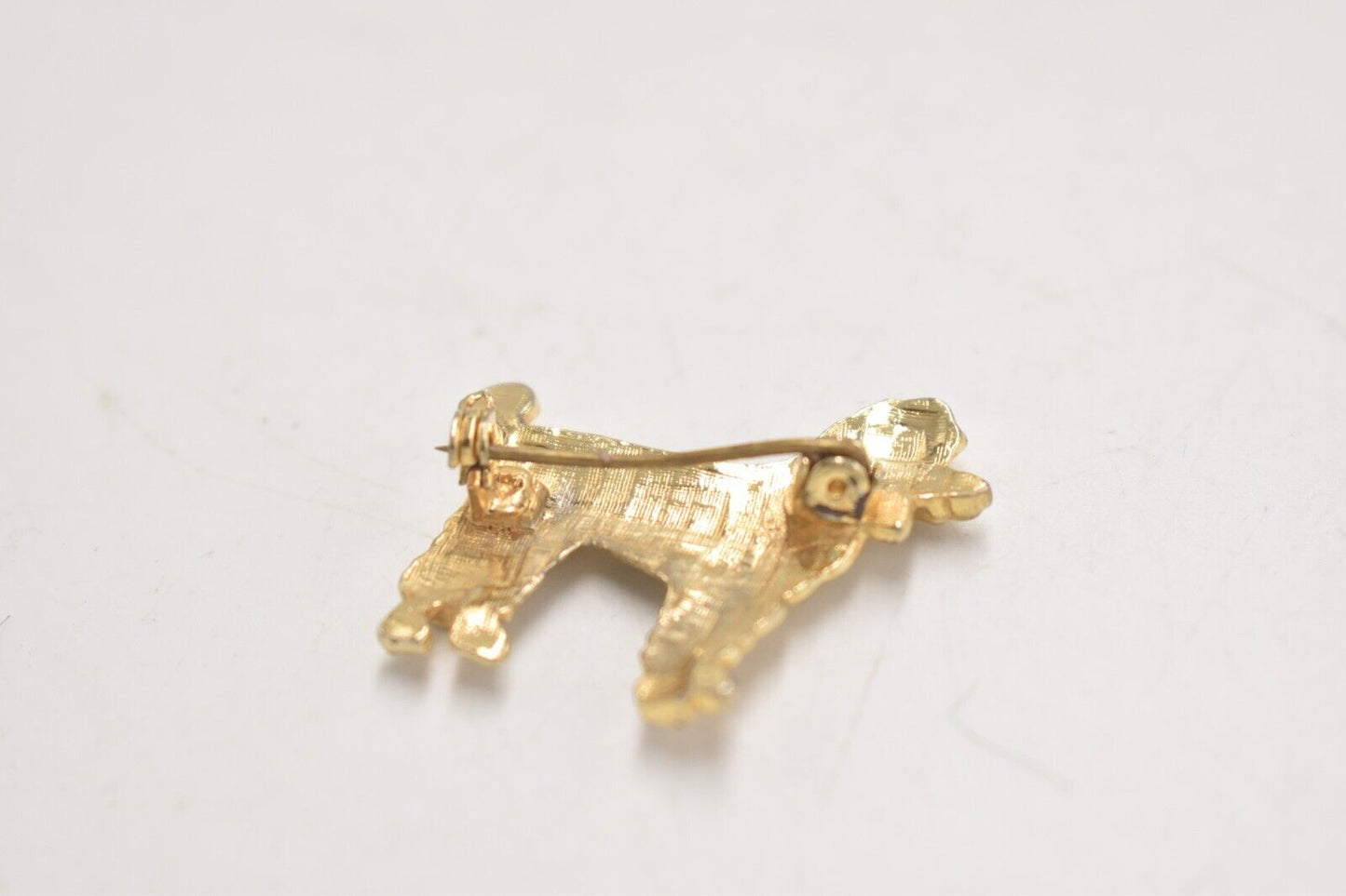 Vintage Poodle Dog Gold Tone Brooch – Costume Jewellery