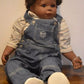 Vintage Monika Peter-Leicht Artist Doll – Jonny, Lifelike Black Toddler, Limited Edition, 70cm