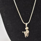 Vintage Sterling Silver 925 Necklace with Articulated Poodle Dog Pendant – 46cm