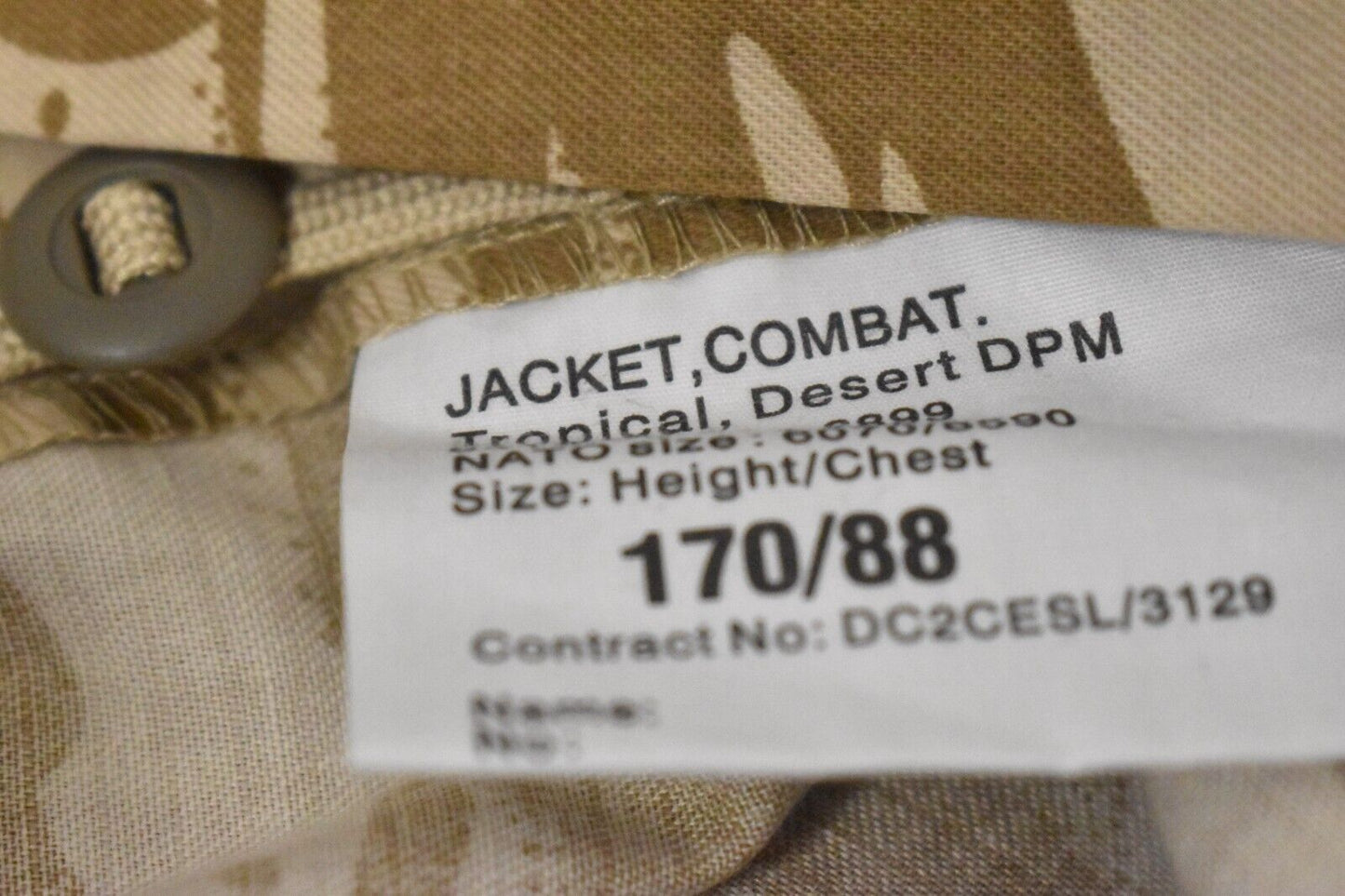 British Army Desert DPM Lightweight Tropical Combat Shirt/Jacket – Size 170/88