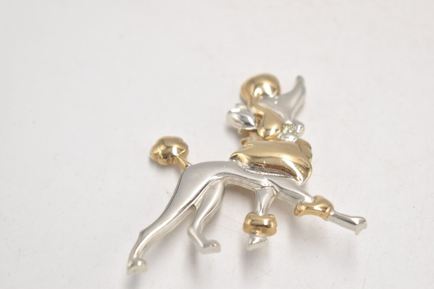 Vintage Disney Georgette Oliver & Company Co Poodle Dog Brooch