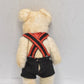 1940s German White Silk Plush Stick Teddy Bear Tongue Rod Jointed 20cm