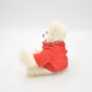 Vintage Artist Teddy Bear White Mohair Red Lifeboats Top Fully Jointed 18cm