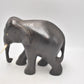 Vintage 1940s Hand-Carved Wooden Elephant Statue Figurine Rangoon 14.5cm