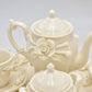 Vintage Miniature 3D Rose Cream Teapot Tea Set - Decorative Collectible - 10cm