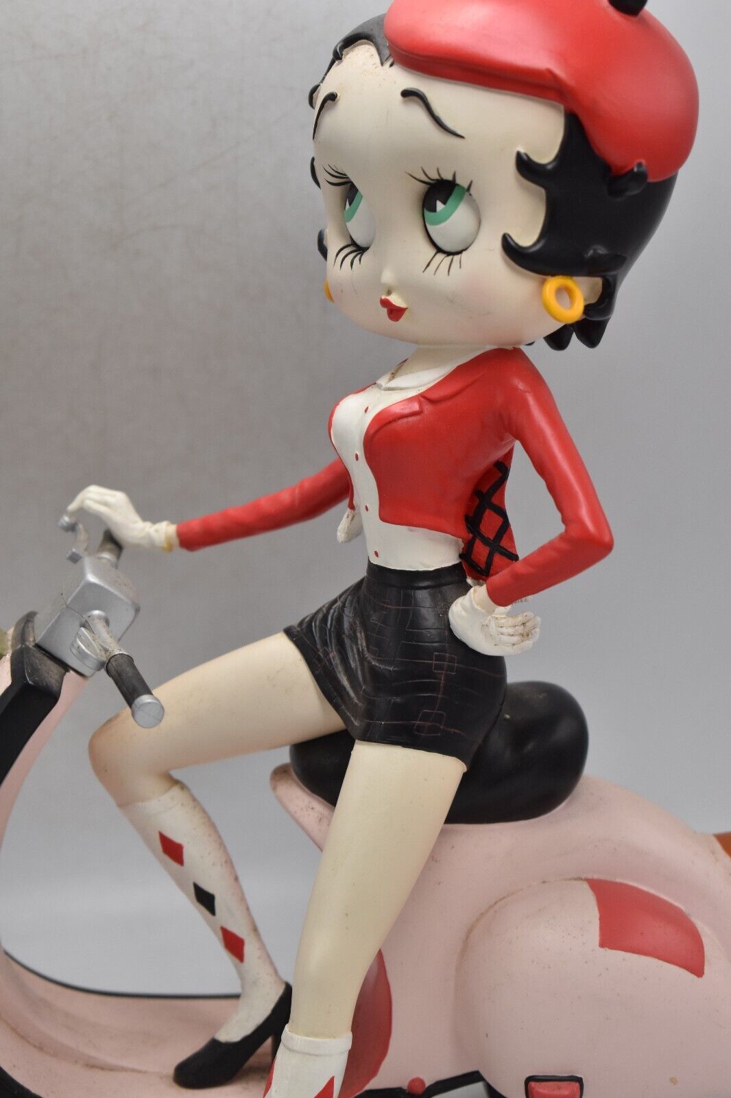 Betty Boop Red Pink Moped Scooter Figurine – King Features Syndicate