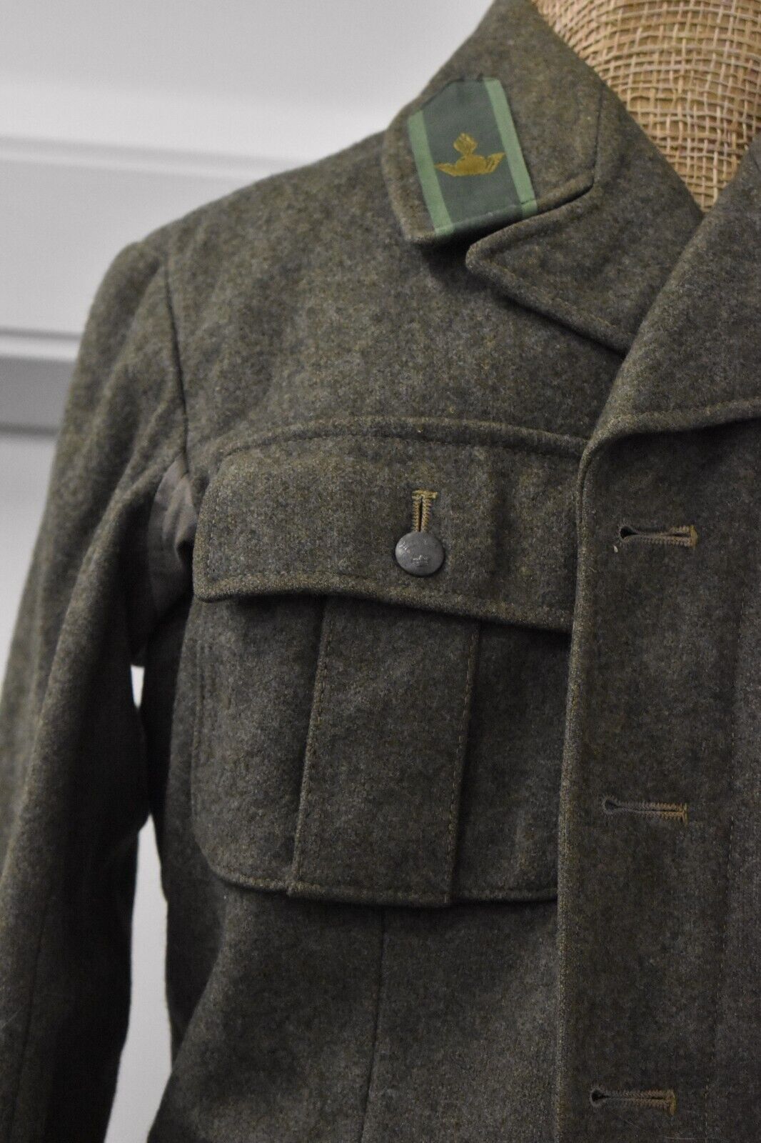 WWII Swedish Army 1942 Artillery Wool Tunic Jacket – 40" Chest