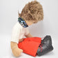 Vintage Felt Rag Doll with Clothes - 42cm