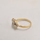 Vintage 14ct Gold Plated Cubic Zirconia Ring – Size R