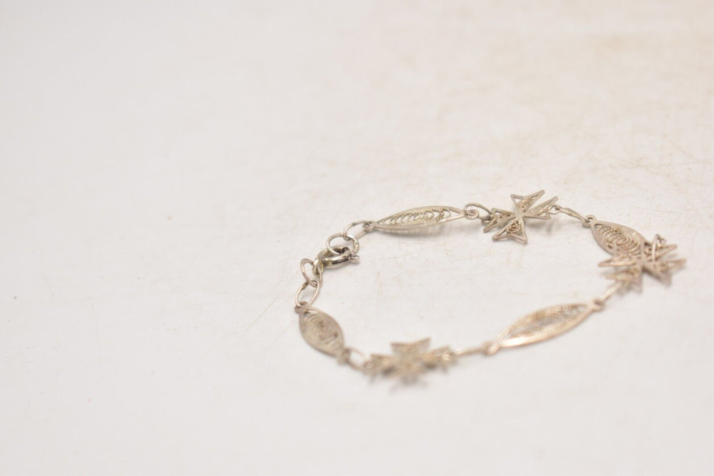 Vintage Sterling Silver 925 Maltese Cross Bracelet – 18cm
