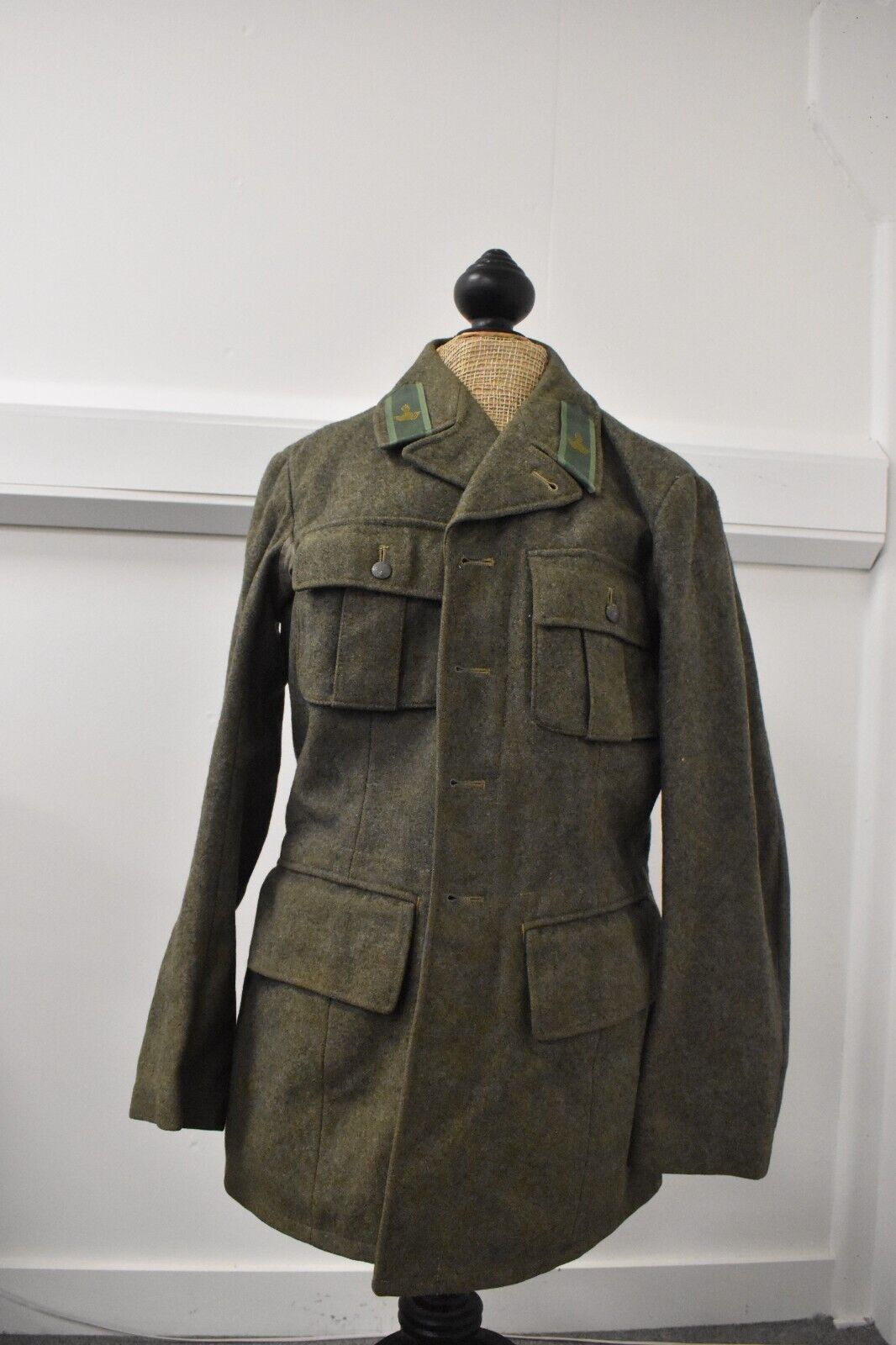 WWII Swedish Army 1942 Artillery Wool Tunic Jacket – 40" Chest