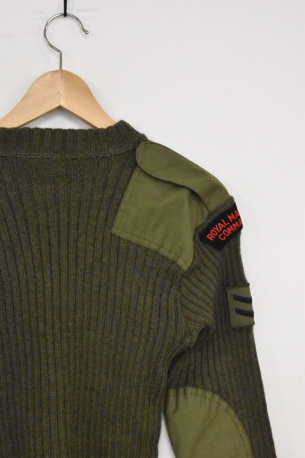 British Royal Marines Commando Green Wool Pullover Jumper – Size 2