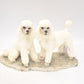 Vintage The Leonardo Collection Poodle Dog Duo Figurine – White, Elegant