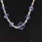 Vintage Crystal & Purple Amethyst Graduated Faceted Necklace - 42cm