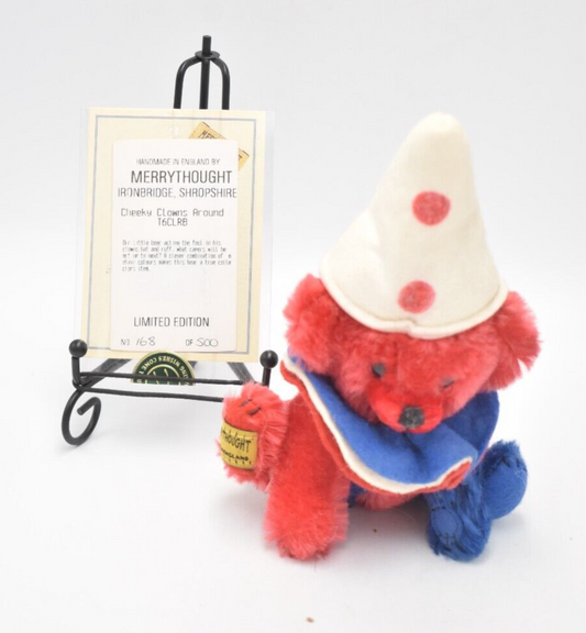 Merrythought Cheeky Clowns Around Teddy Bear Limited Edition 168/500 Retired