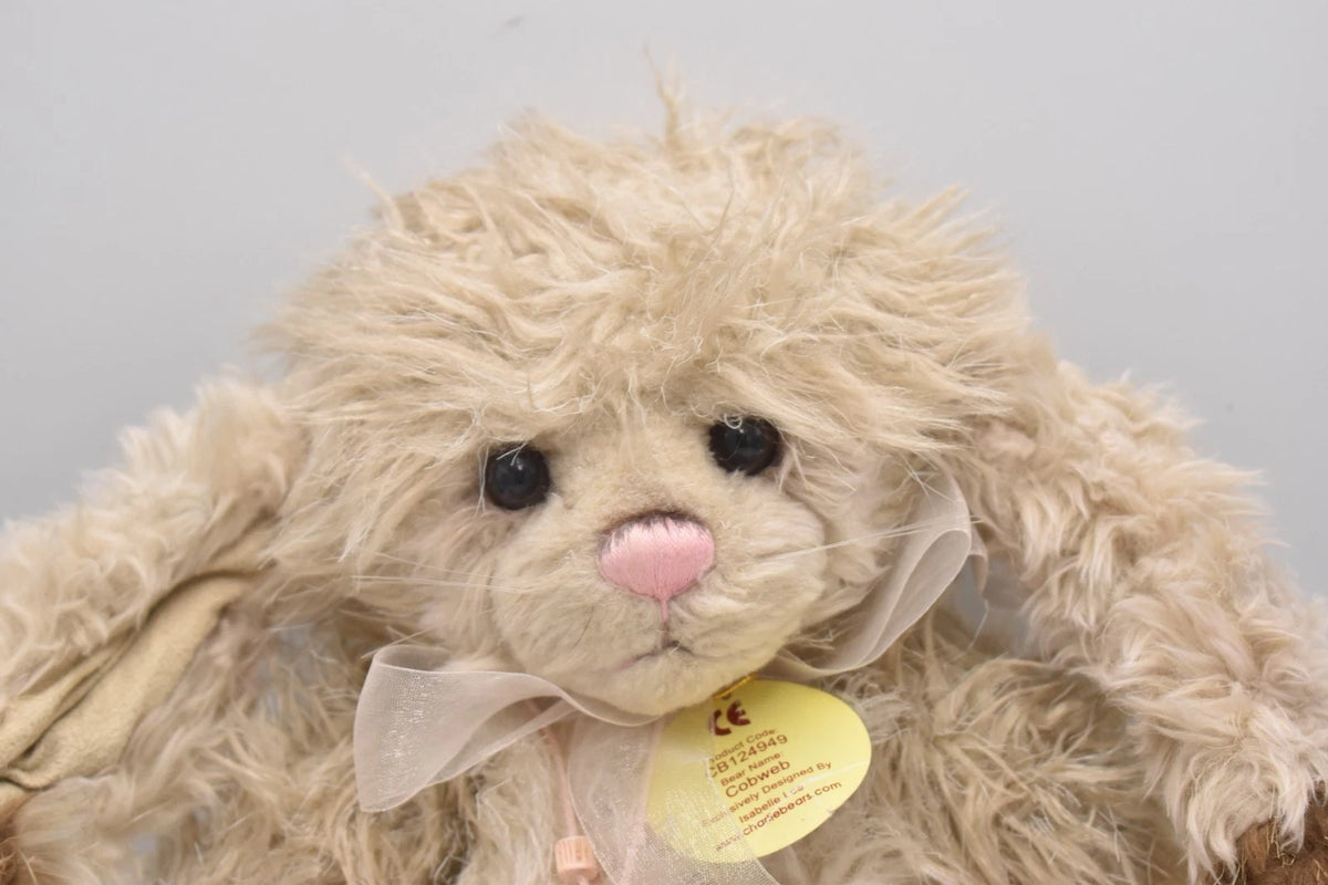 Charlie Bears Cobweb Rabbit Teddy Bear Retired Tagged Isabelle Lee Designed