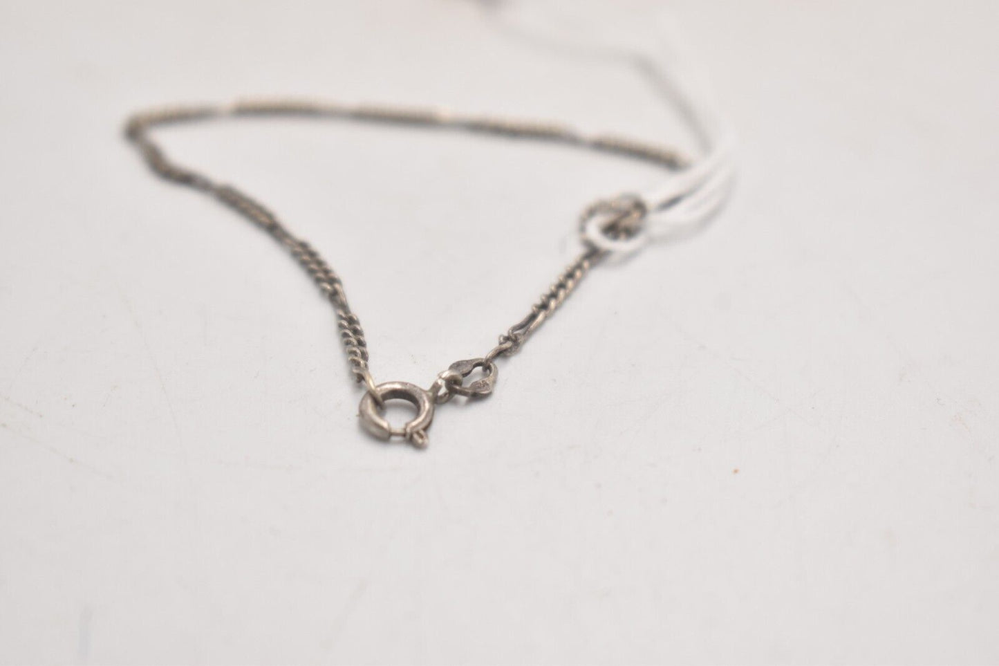 Vintage 925 Sterling Silver Figaro Link Bracelet - 19cm