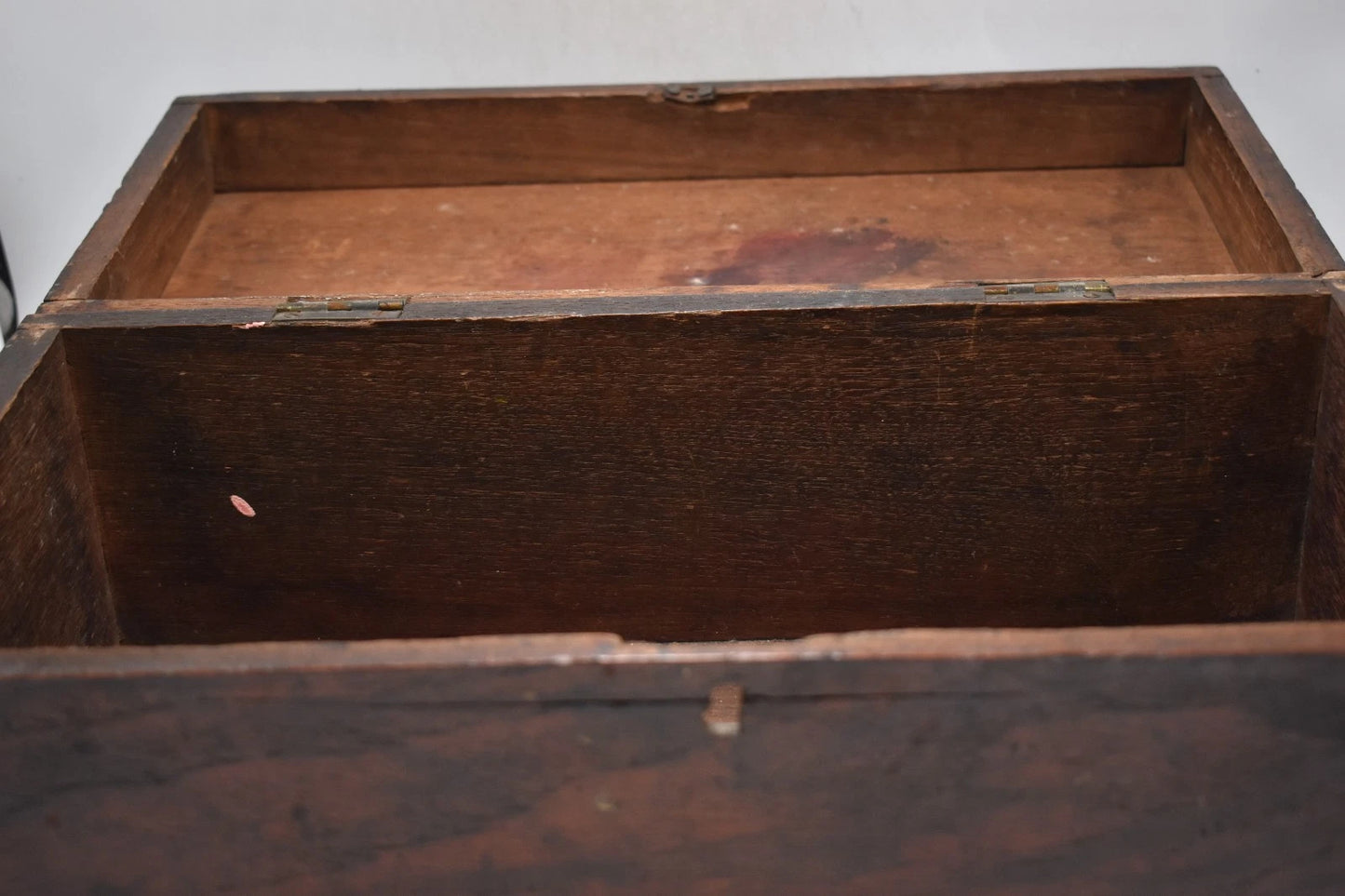 Antique Georgian Oak Deed Box / Bible Box / Trinket Box – 42cm