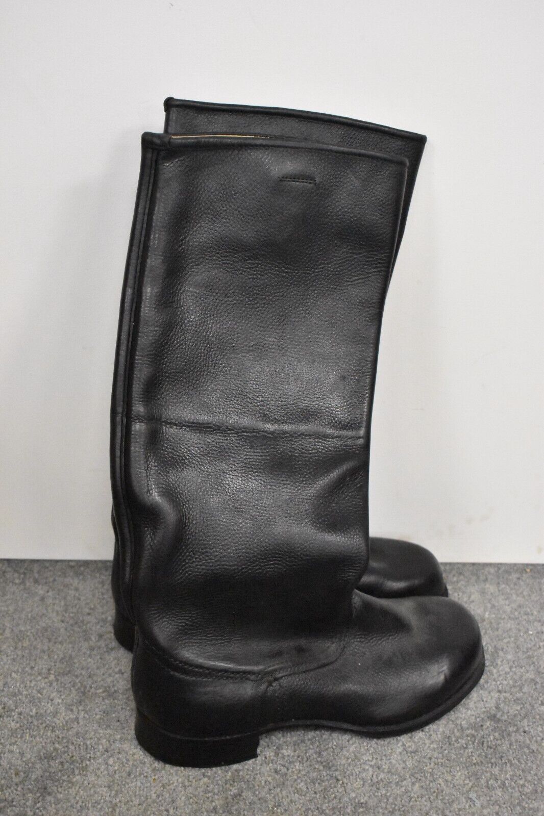 Original British Army Cavalry Tall Leather Black Boots Size 6 – Military Surplus