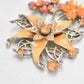 Elegant Floral Necklace Pendant – Enamel & Crystal Flower Design