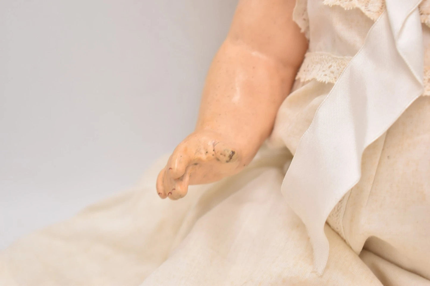 Antique Armand Marseille Bisque Head Doll 990 – Sleep Eyes Open Mouth with Teeth