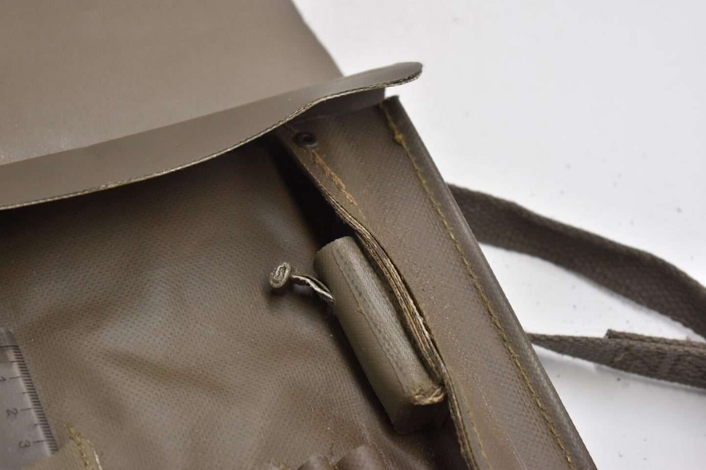 West German Bundeswehr Army Map Case with Strap Rubberized Military Surplus