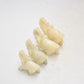 Vintage Calcite Family of Elephants Figurines - Set of 4 Statues Ornaments - 6cm
