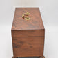 Antique Georgian Burr Walnut Tea Caddy with Silver Scallop Spoon