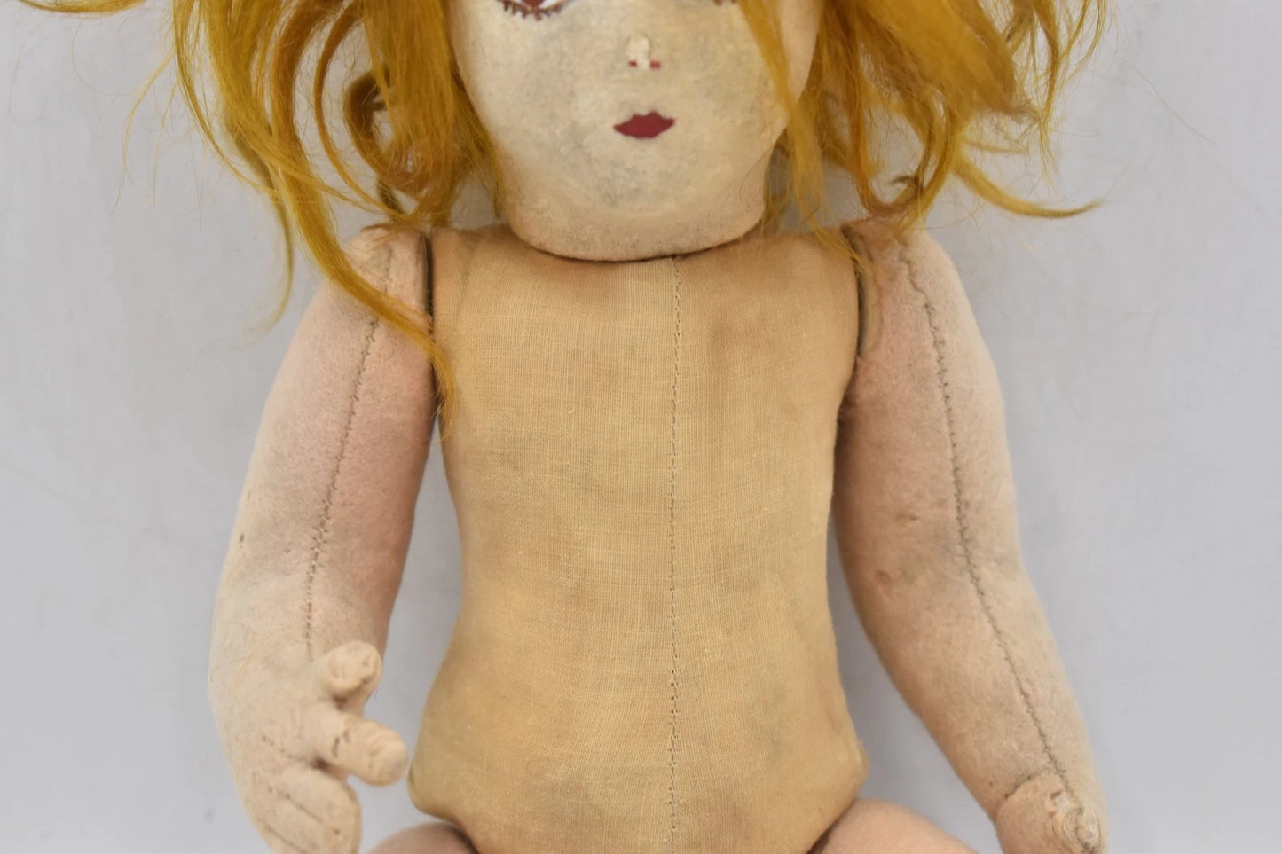 Vintage 1930s Norah Wellings English Felt Doll 35cm Original Outfit Labelled