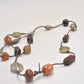 Vintage Retro Boho Multi-Colour Glass, Beaded & Metal Ladies Necklace – 38cm