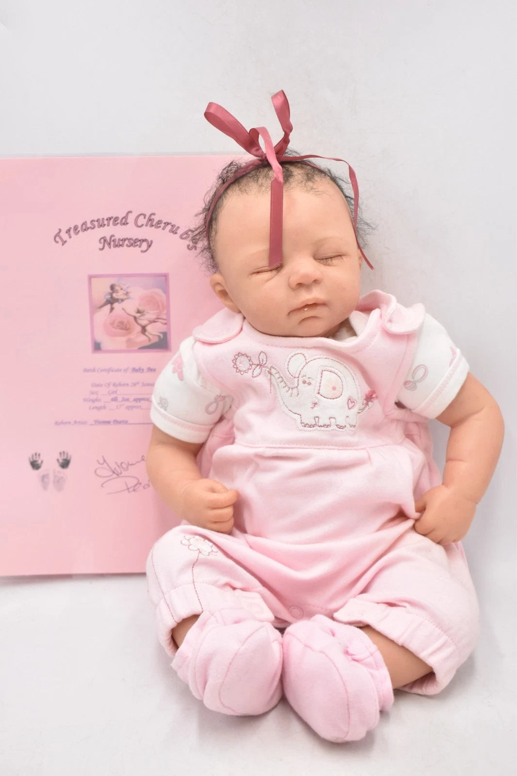 Reborn Baby Girl Baby Bea by Yvonne Pearce 17" Weighted Hand-Painted Collectible