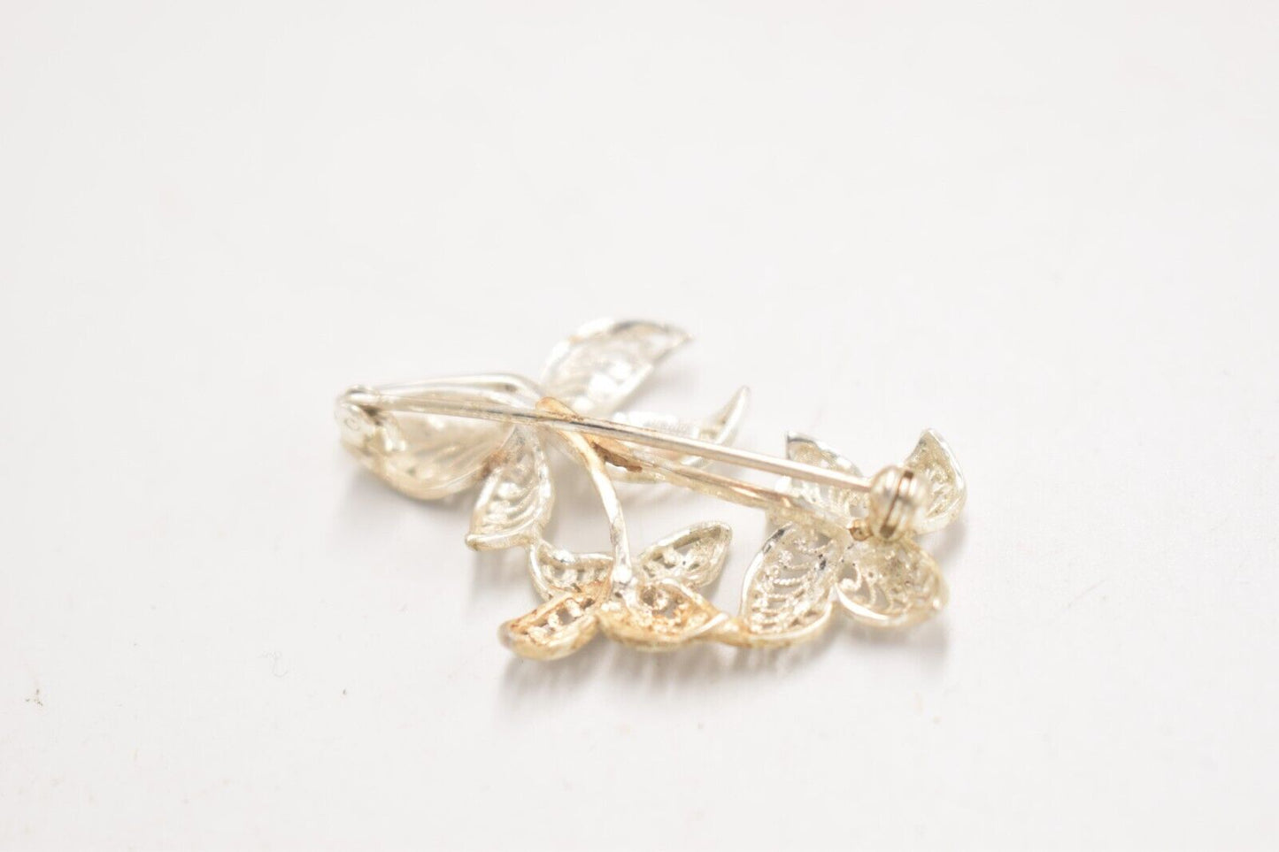 Vintage Sterling Silver 925 Floral Brooch Women's Jewellery 4.5cm x 3.5cm