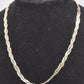Vintage Sterling Silver 925 3 Strand Braided Necklace – 40cm