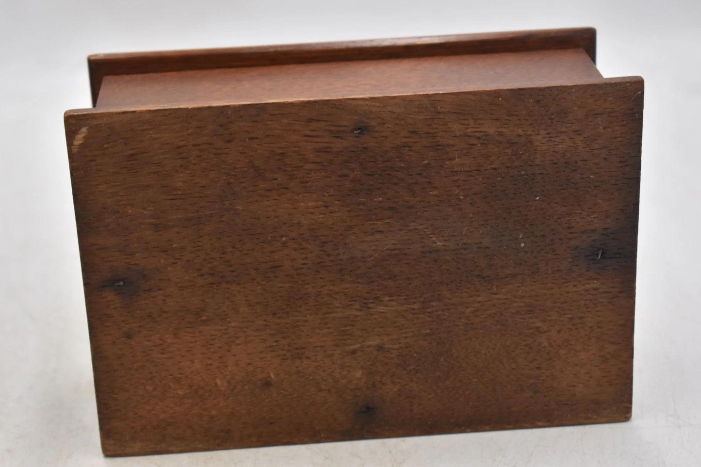 Antique Chinese Hand Carved Rosewood Seahorse Motif Trinket Storage Box 15cm