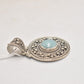 Vintage Suarti Bali BA Sterling Silver 925 & Lapis Lazuli Blue Necklace Pendant