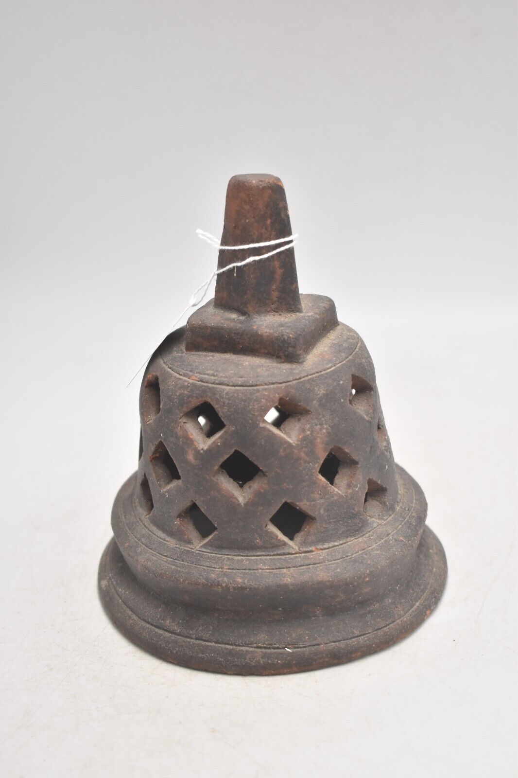 Vintage Indonesian Hand-Carved Lavastone Stupa Figurine Statue – Cultural