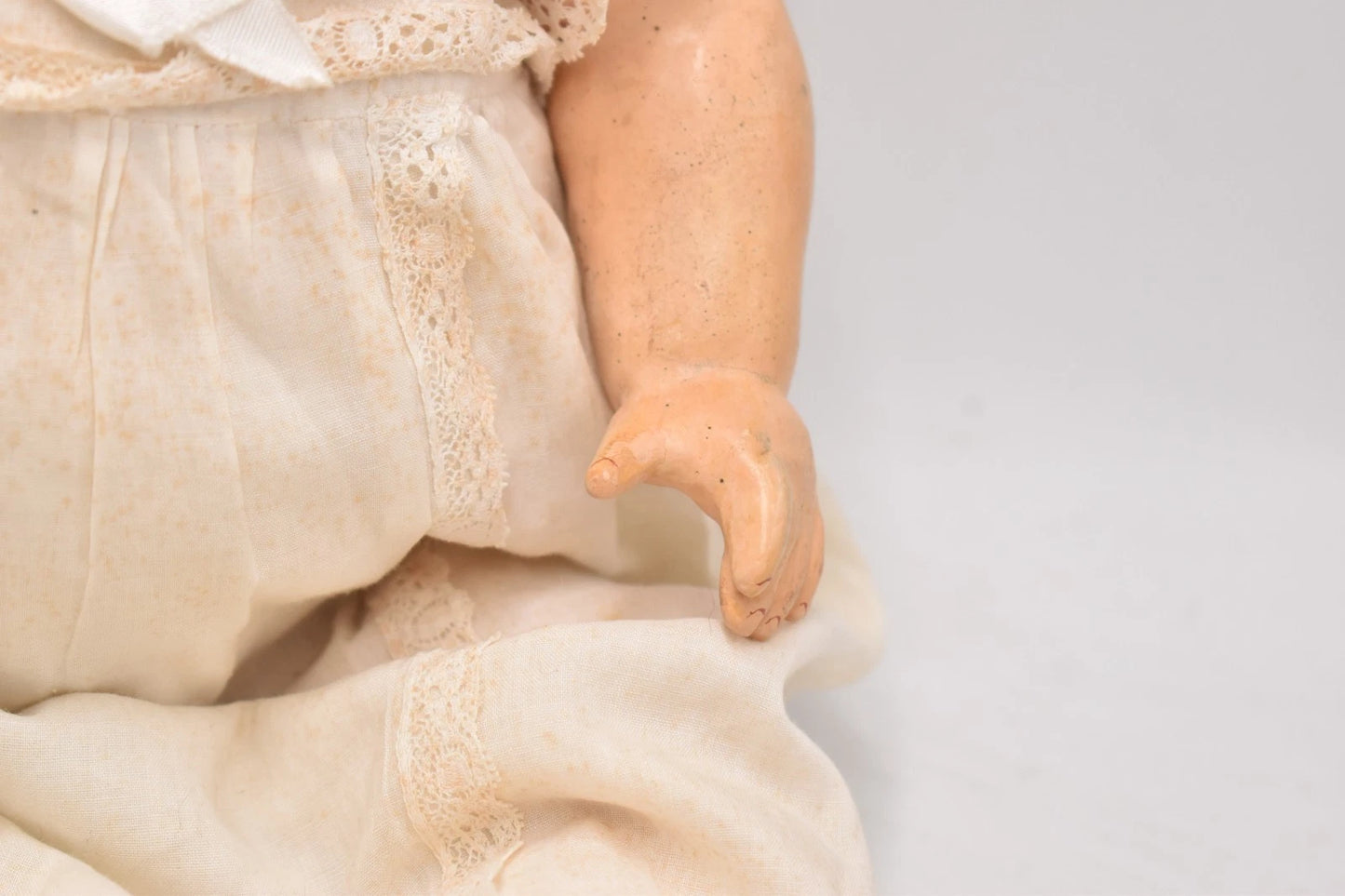 Antique Armand Marseille Bisque Head Doll 990 – Sleep Eyes Open Mouth with Teeth