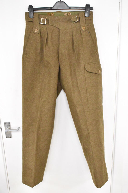 British Army 1949 Pattern Wool Battledress Trousers – Dated 1954 W32" L30"