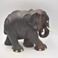 Antique Vintage Hand-Carved Wooden Elephant Statue Ceylon 17.5cm Figurine
