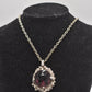 Vintage Miracle Britain Scottish Celtic Style Purple Pendant Necklace