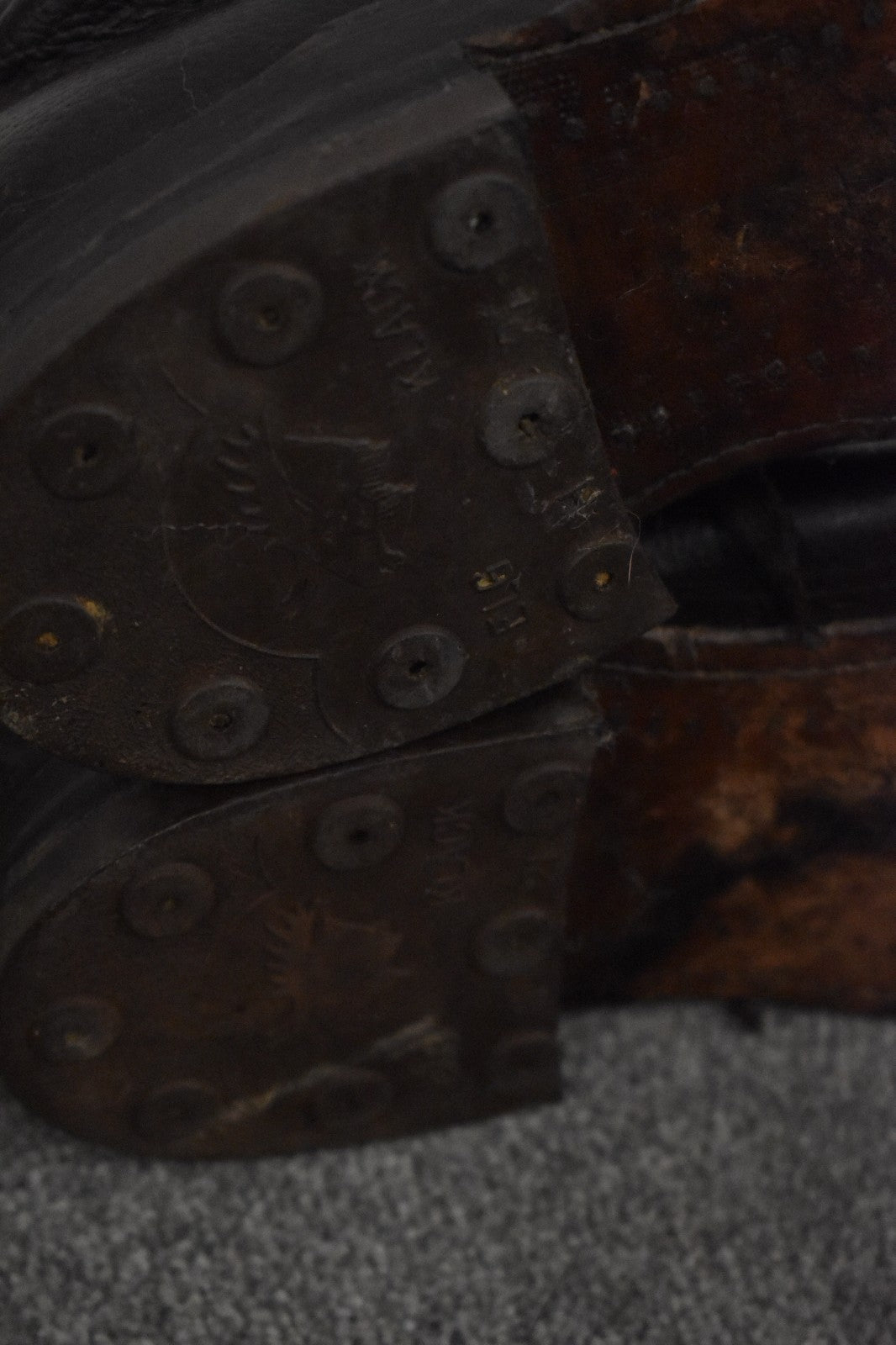 Vintage Norwegian Military Brown Leather Combat Boots – UK Size 6