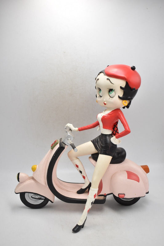 Betty Boop Red Pink Moped Scooter Figurine – King Features Syndicate