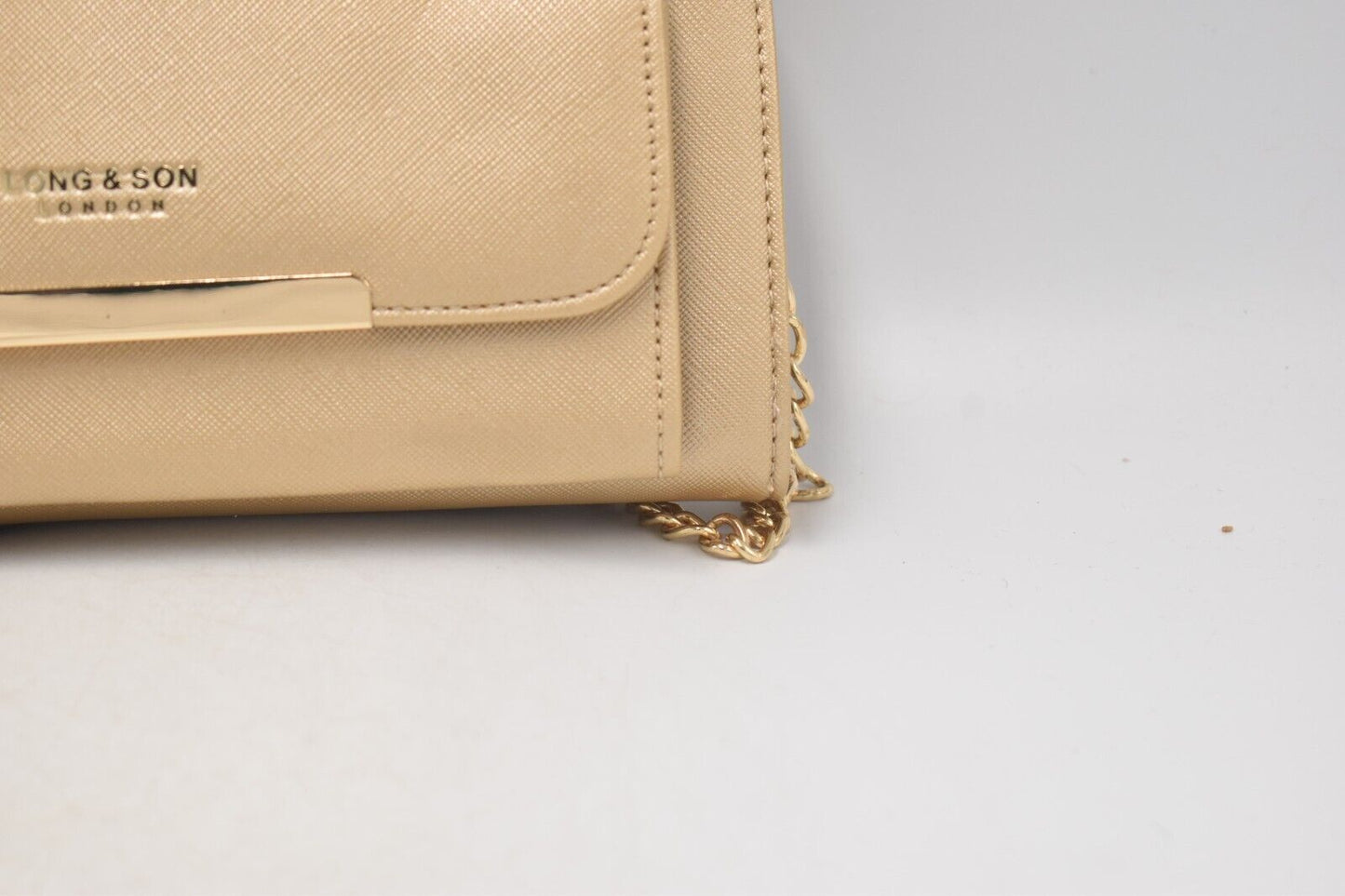 Long & Son London Gold Crossbody Handbag - Metallic Ladies Bag with Strap