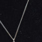 Vintage Silver Metal Filigree Flower Pendant Necklace – 62cm