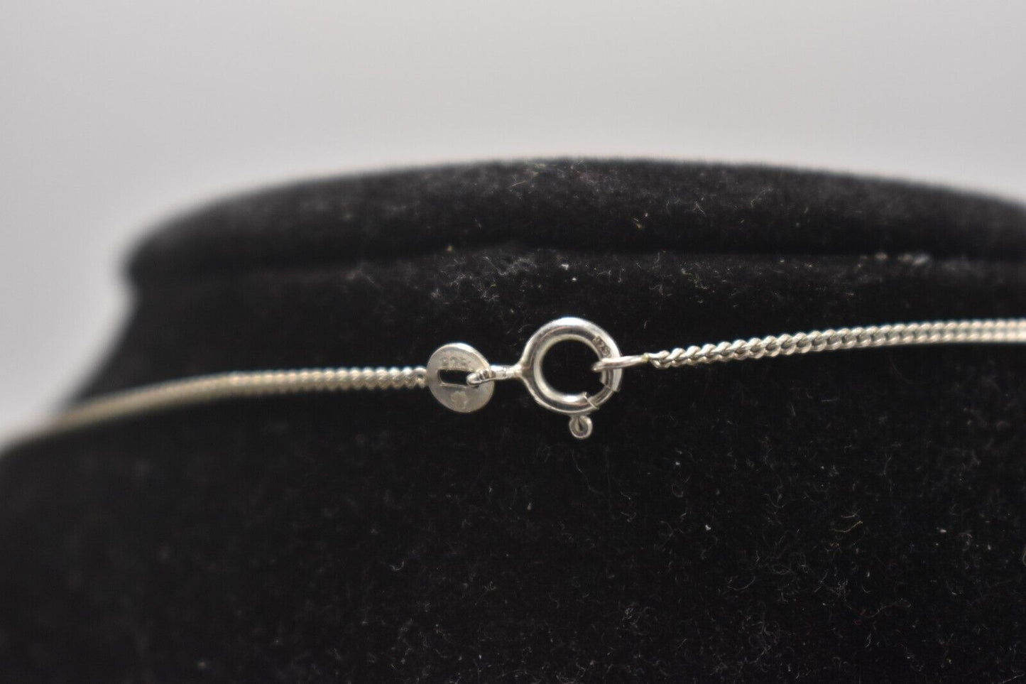Vintage Sterling Silver 925 Figaro Chain Necklace – 38cm