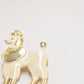 Vintage Poodle Dog Brooch – Cream & Gold Tone Women's Jewellery, 4cm