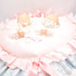 Vintage Life Like Twin Baby Dolls on Heart Pillow – 50cm x 35cm